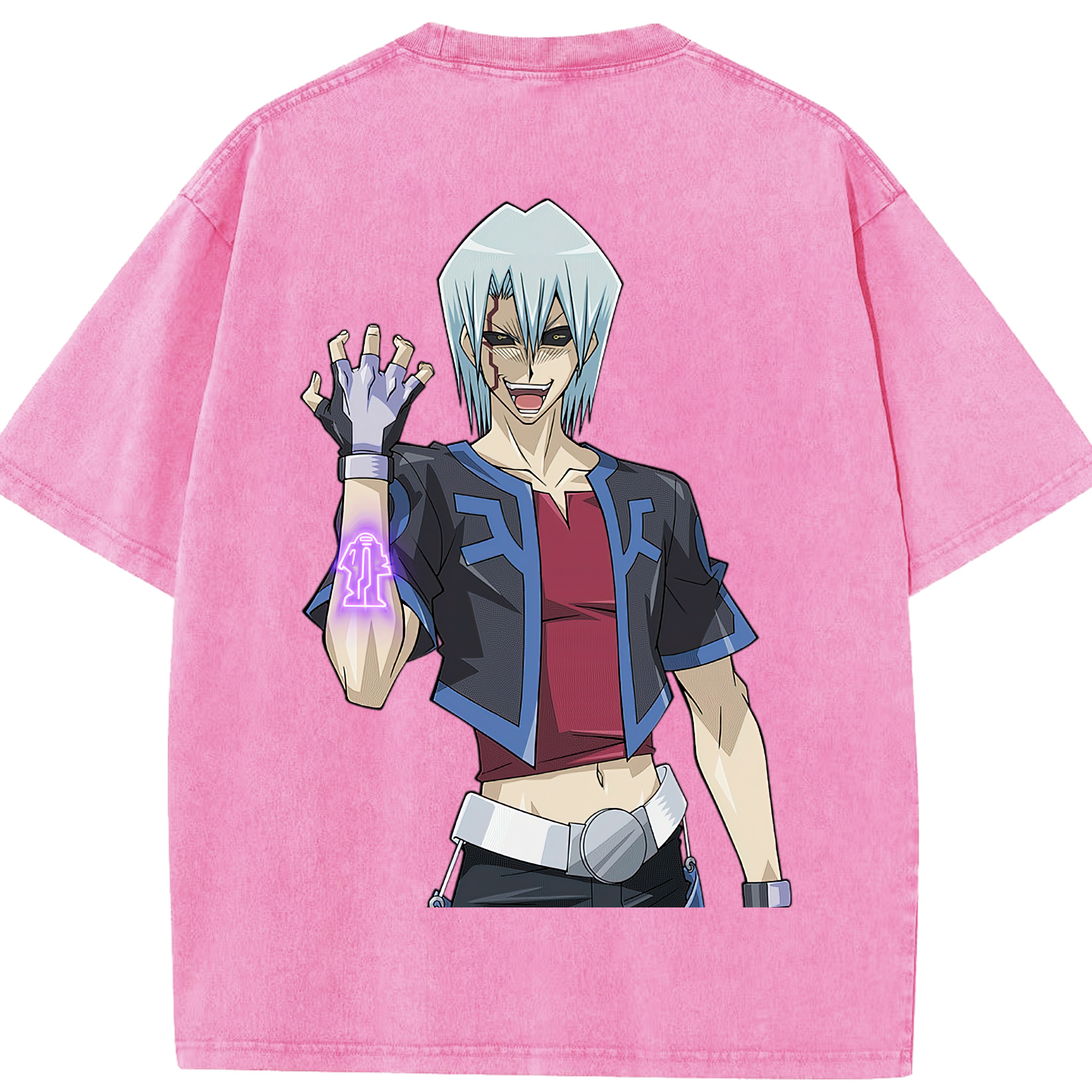 （画像用） 遊☆戯☆王 Yu-Gi-Oh! 綿100% ヴィンテージ風 半袖Tシャツ（背面プリント）